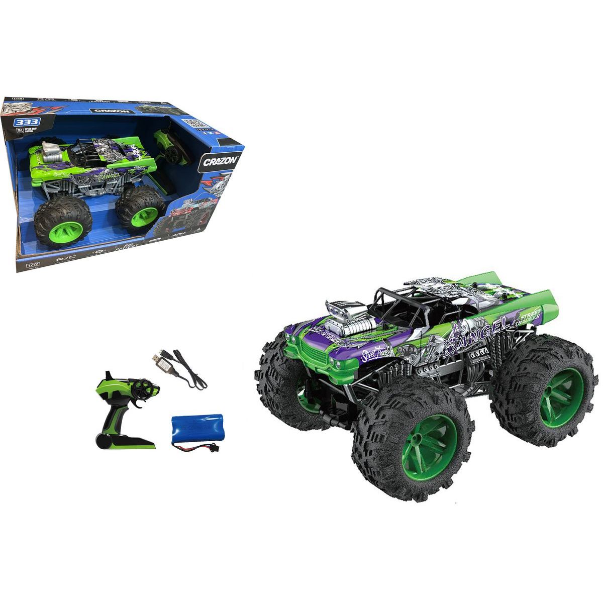 RC 1 : 12 auto 2,4 GHz Patfoot zelené
