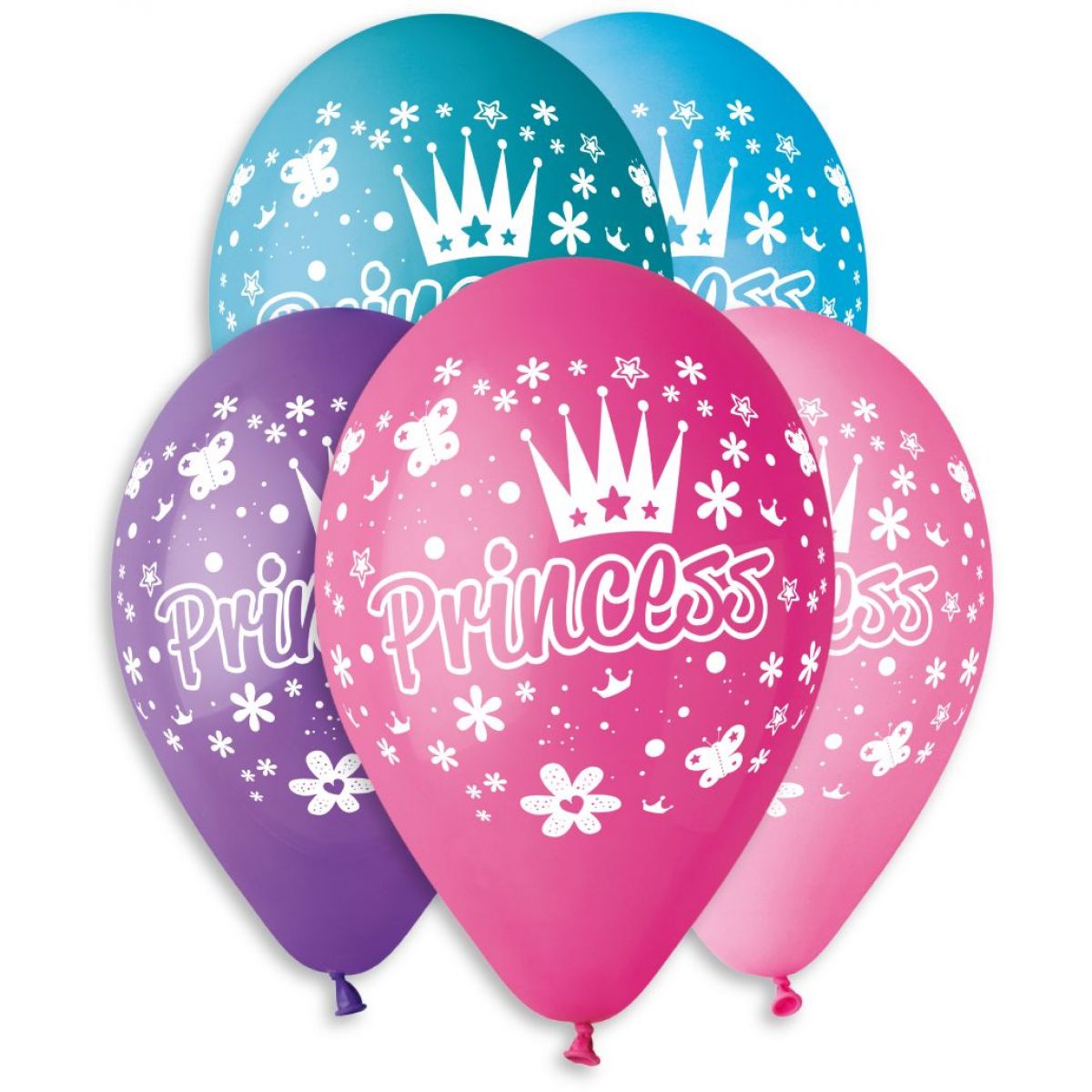 Smart Balloons Nafukovací balonky princezny průměr 30 cm 5 ks