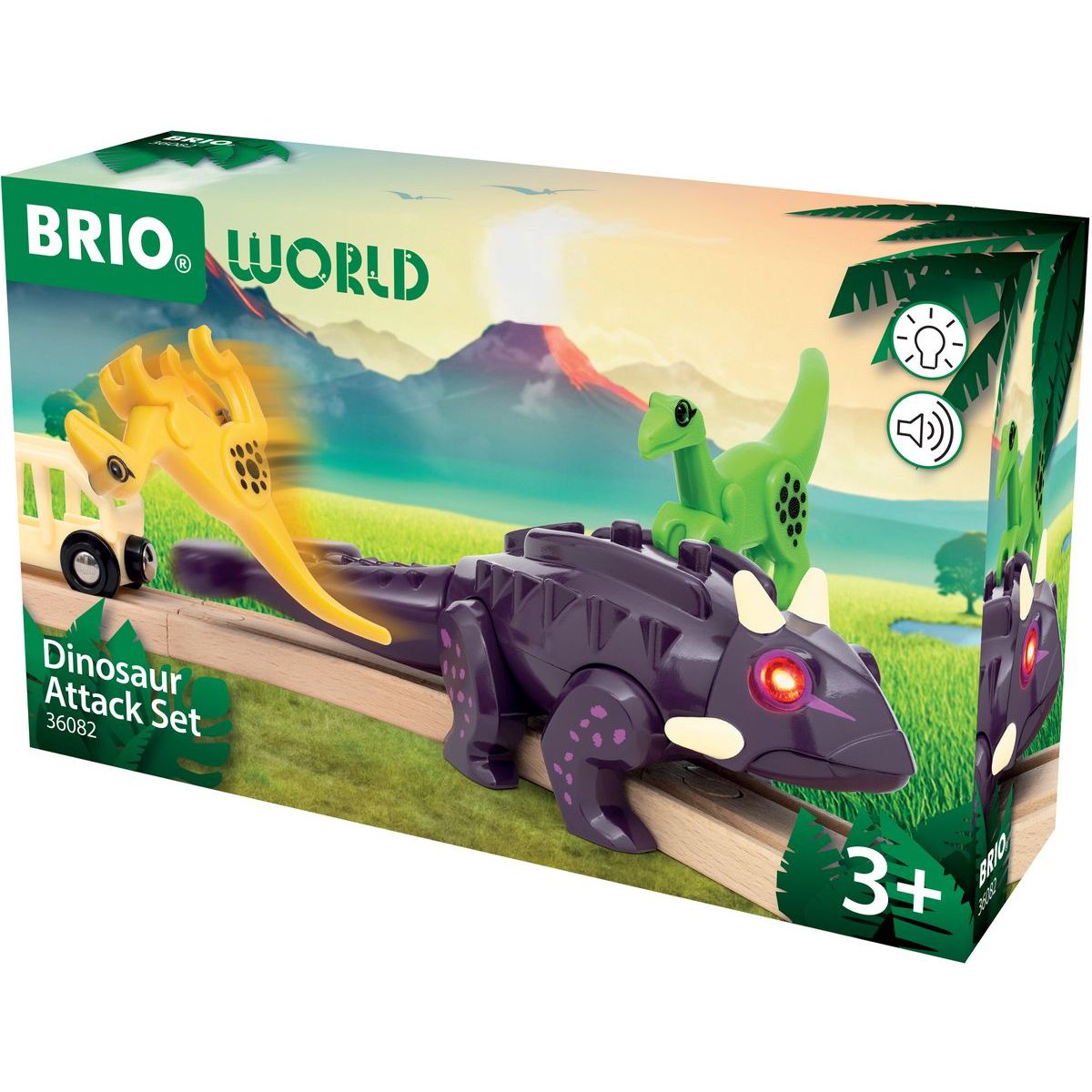 Vlaková sada dinosauří útok