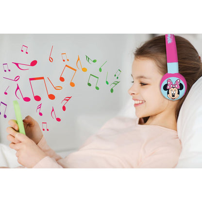 Lexibook 2v1 bluetooth skládací sluchátka Minnie s limitem hlasitosti