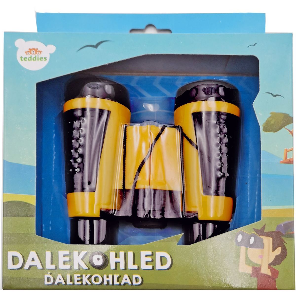 Dalekohled plastový - červený