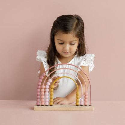 Little Dutch Počítadlo dřevěné duha Pink - Poškozený obal