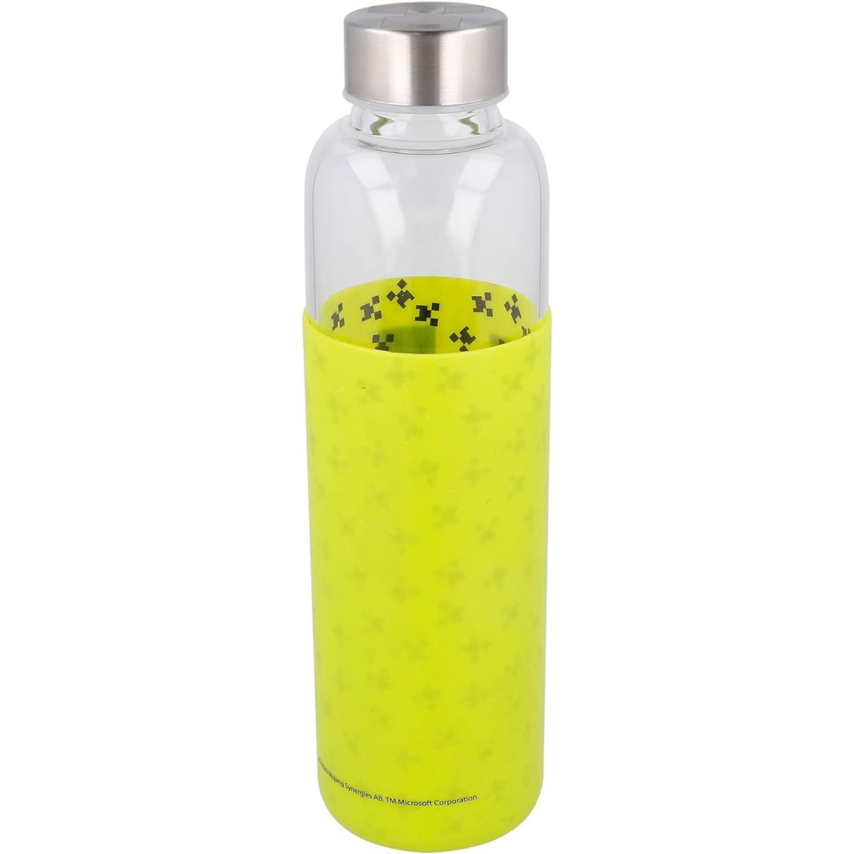Skleněná láhev s návlekem Minecraft 585 ml