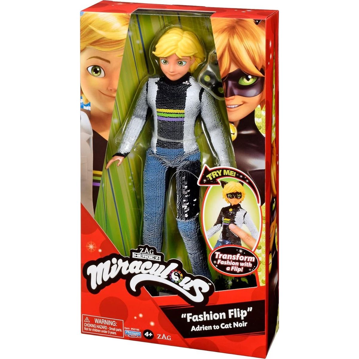 Playmates Miraculous Fashion Flip Adrien