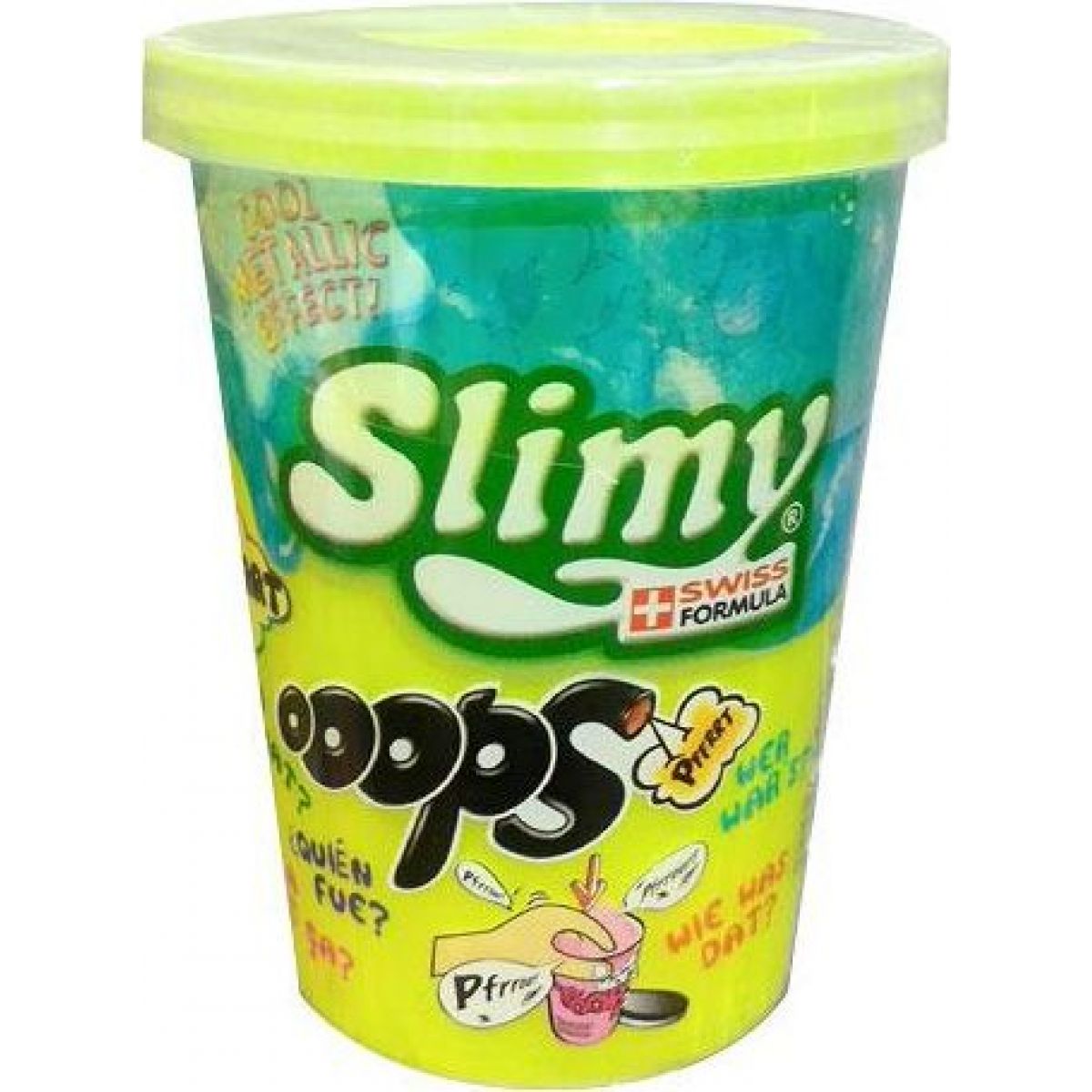 Slimy sliz metalic prdící kelímek 80g žlutý