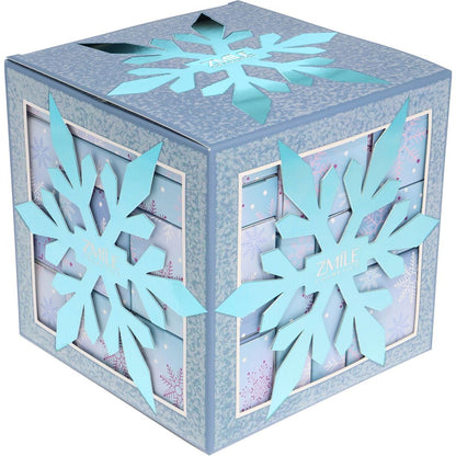 Adventní kosmetický kalendář Snowflake Puzzle - ledově modrá