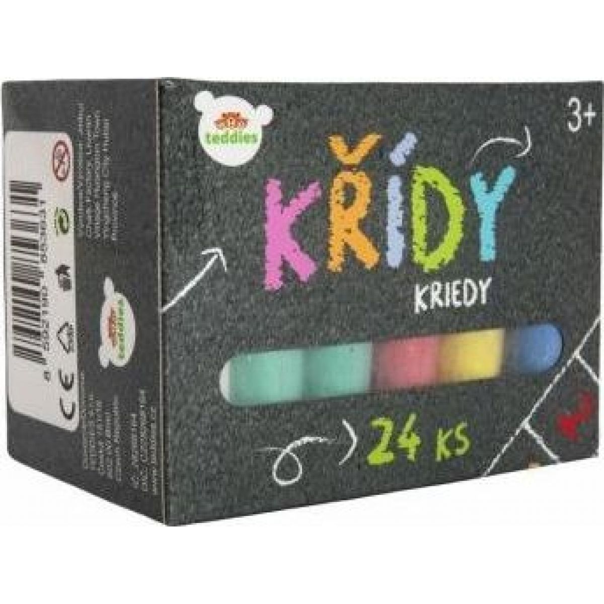 Teddies Křídy barevné chodníkové 24ks