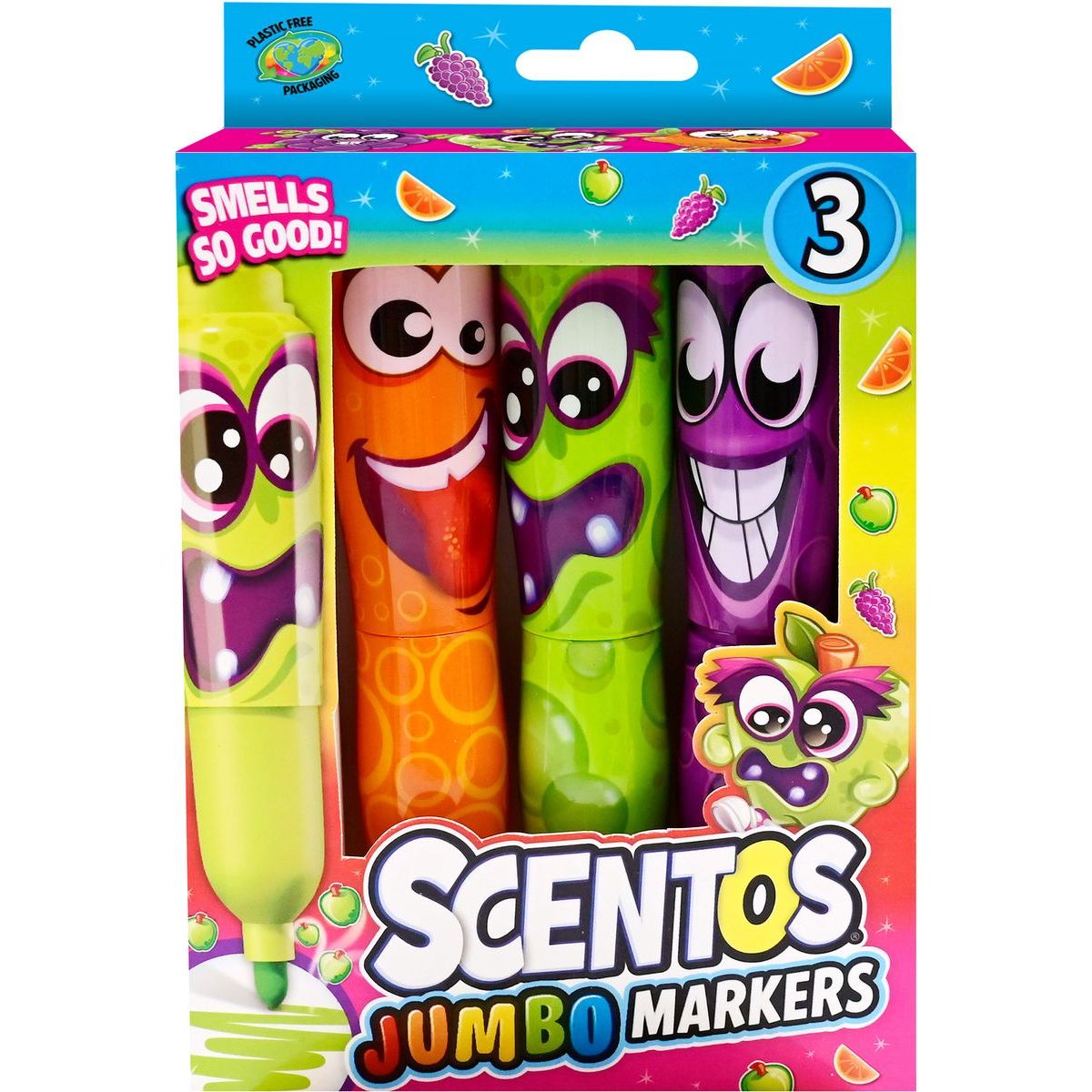 Alltoys Fixy voňavé Scentos Jumbo Funny Face 3ks