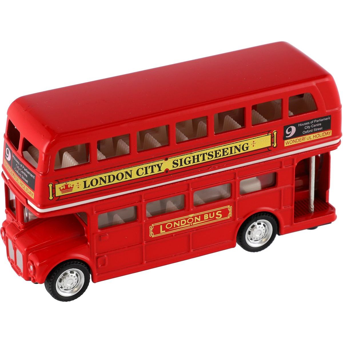 Teddies Londýnský patrový autobus červený