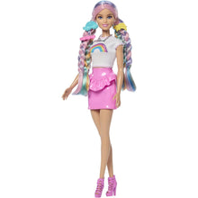 Mattel Barbie Panenka duhové vlasy s třpytivým stylingem