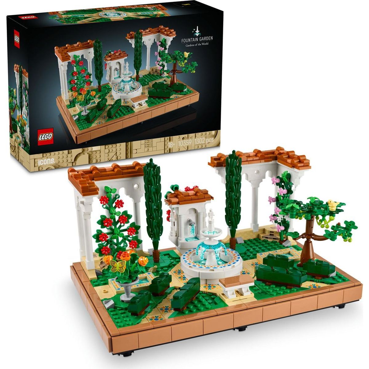 LEGO® Icons 10359 Zahrada s fontánou - Poškozený obal