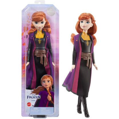 Mattel Panenka Frozen Anna v černo-oranžových šatech
