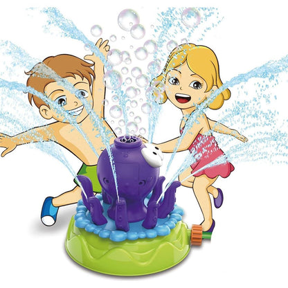 Alltoys Stříkací chobotnice na zahradu s bublifukem 150 ml zelený podstavec
