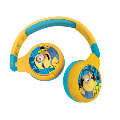 Lexibook 2v1 bluetooth skládací sluchátka Mimoni s limitem hlasitosti