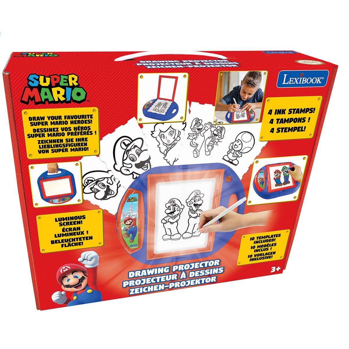 Lexibook Kreslící projektor Super Mario se šablonami a razítky