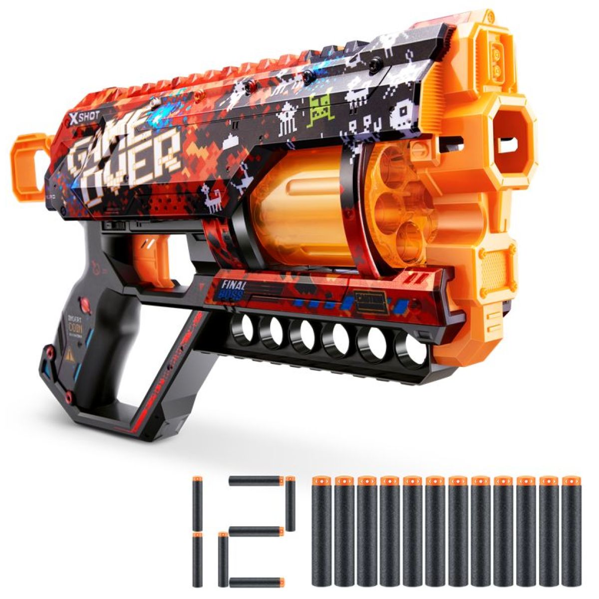 ZURU X-SHOT SKINS GRIEFER s 12 náboji Game Over
