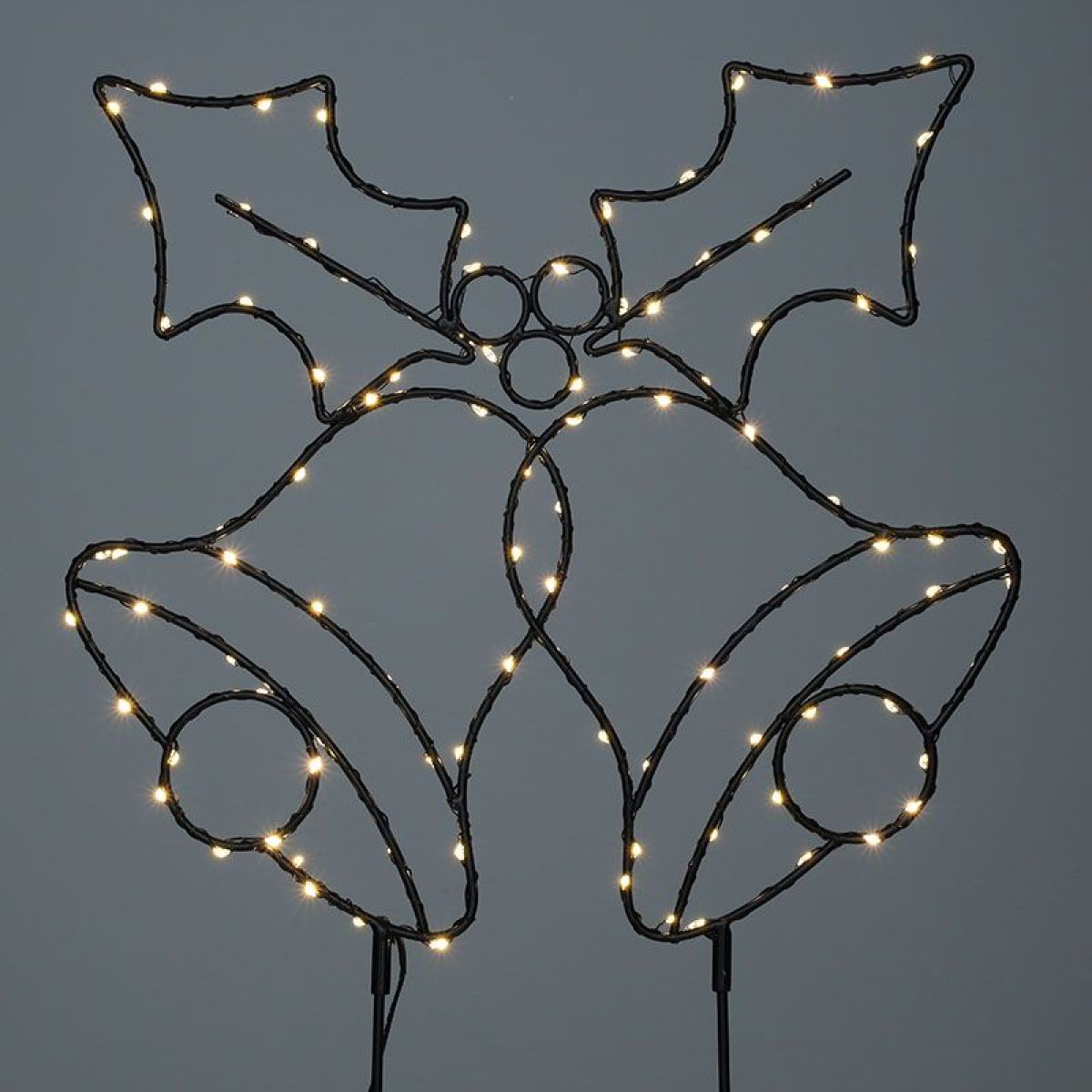 Solight LED venkovní dekorace zvonečky, 100x LED, časovač, 55cm, 3x AA
