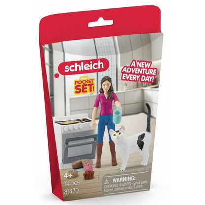 Schleich Pekařka s kočkou a příslušenstvím