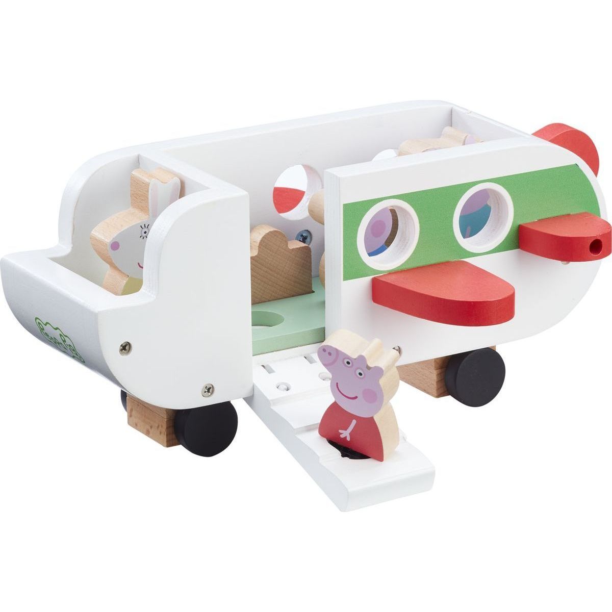 Peppa Pig dřevěný tryskáč a figurka paní Králíkové