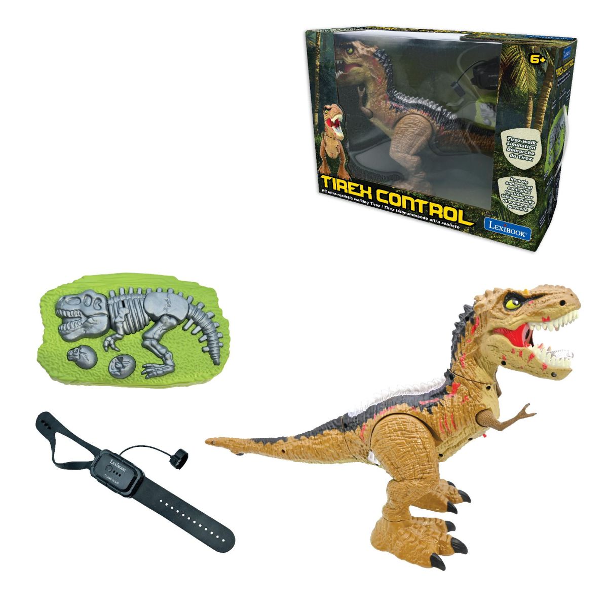 Lexibook T-Rex na dálkové ovládání s kouřovými efekty