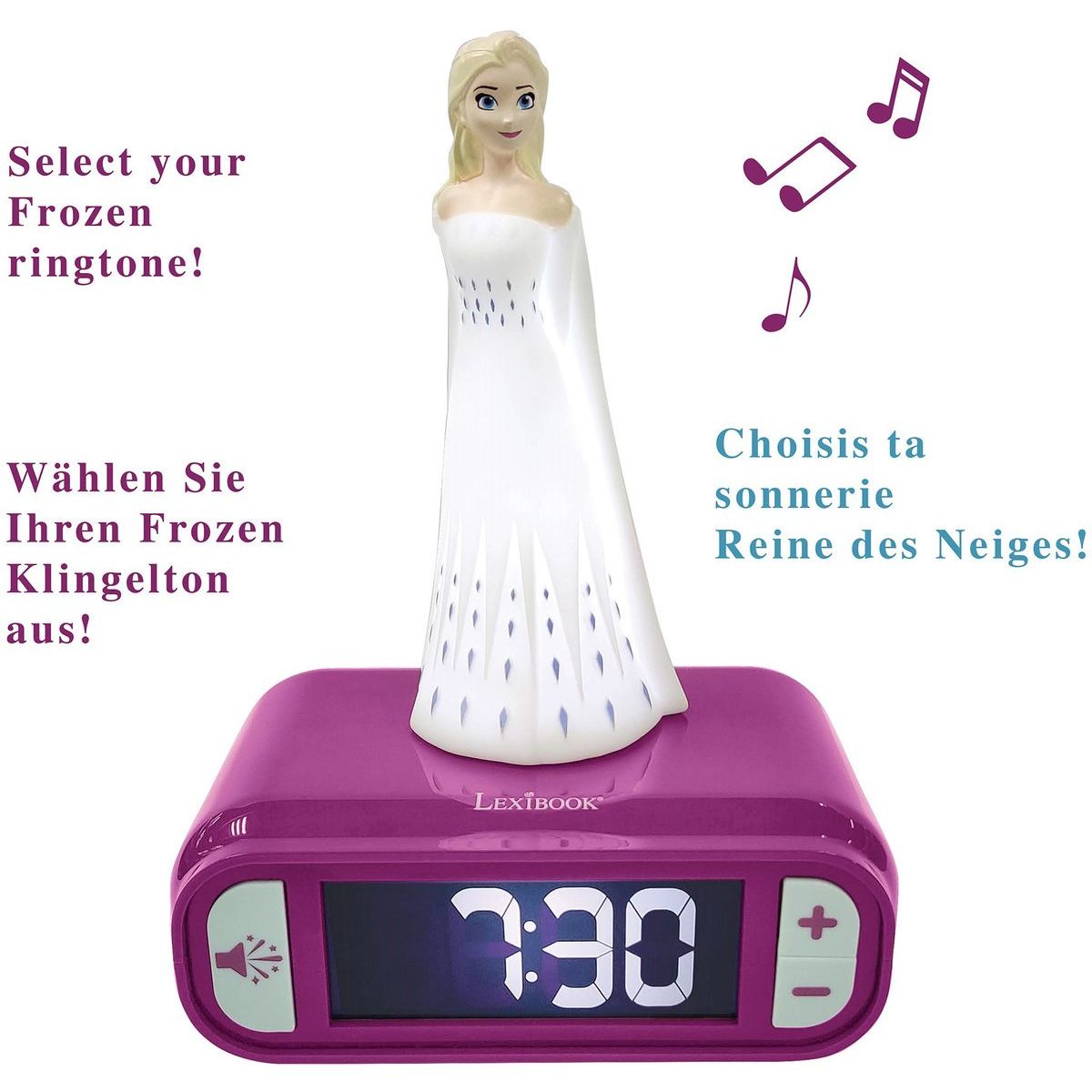Lexibook Budík s nočním 3D světlem Ledové království Elsa