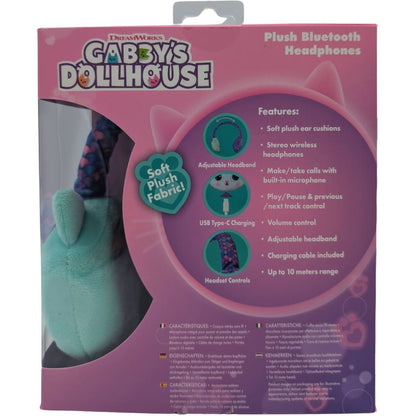 Lazerbuilt Gabbys Dollhouse Plush Bluetooth Headphones - Mercat