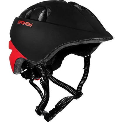 Spokey Cherub Dětská cyklistická přilba In-Mold, 48-52 cm, černo-červená