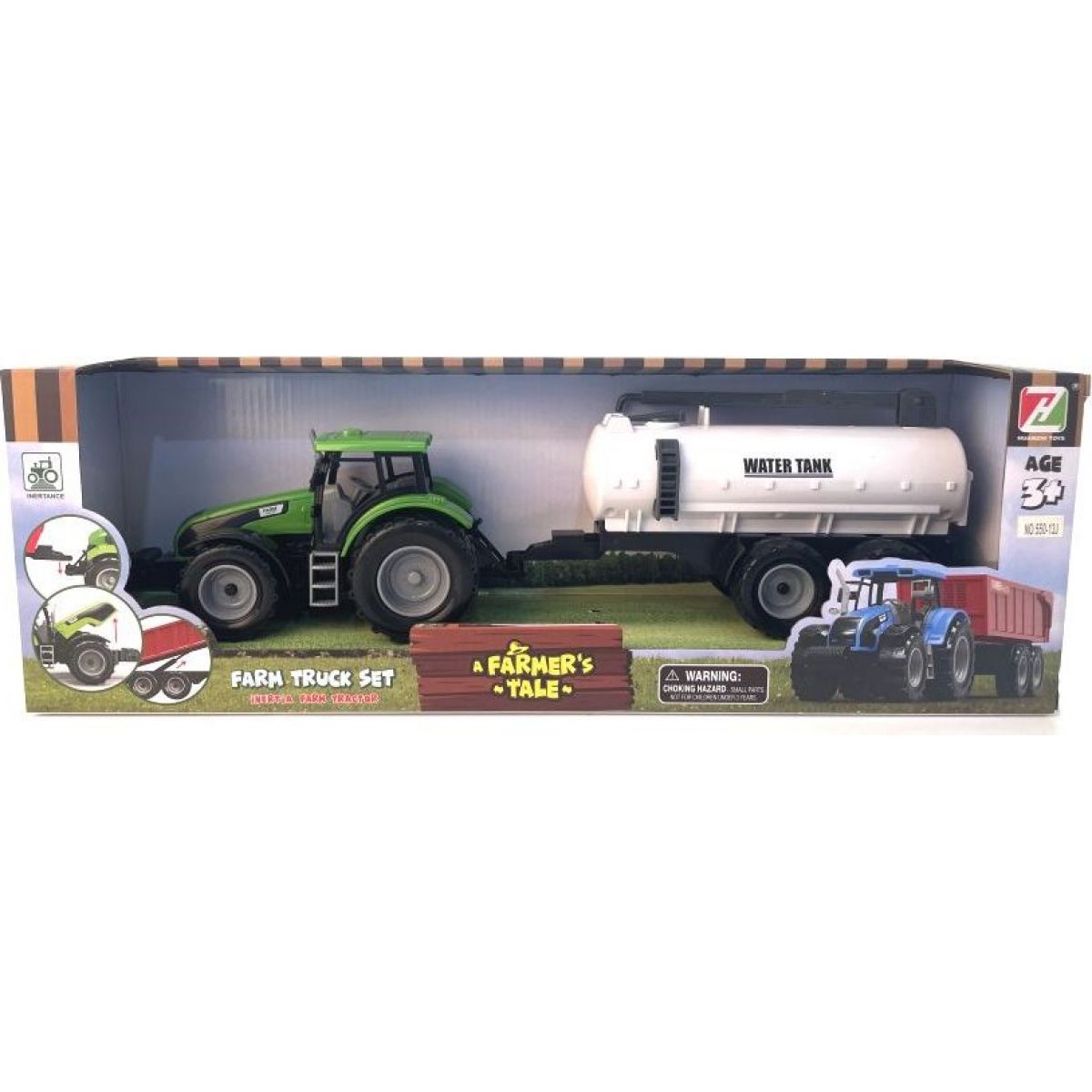 Alltoys Traktor na setrvačník s cisternou zelený