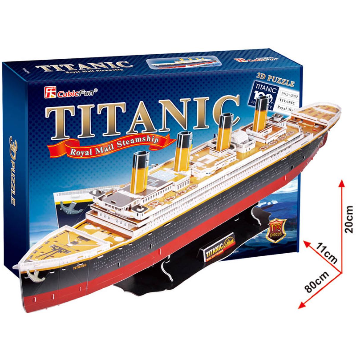 CubicFun 3D puzzle Titanic, 113 dílků