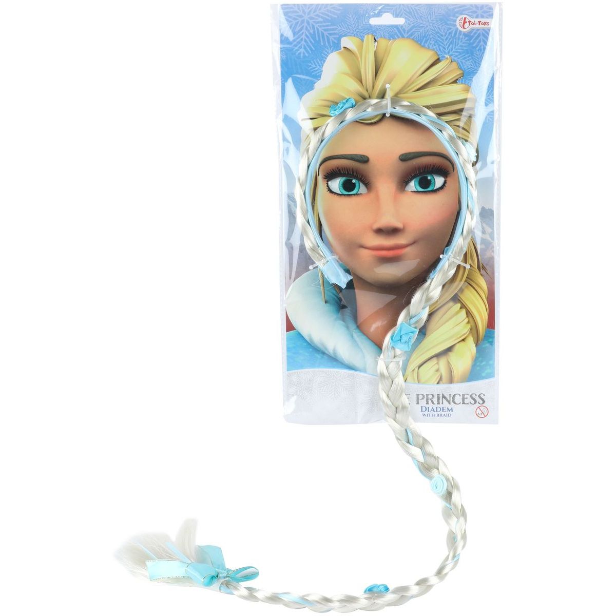 Teddies Sada pro princeznu Čelenka s copem 90 cm