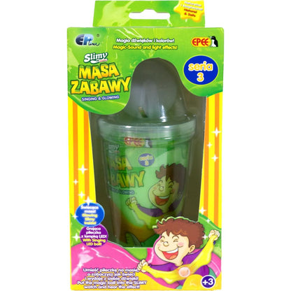 Slimy S3 sliz se svítící kuličkou zelený