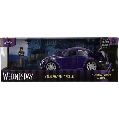 Jada Wednesday auto 1972 VW Beetle 1:24 a figurka Wednesday
