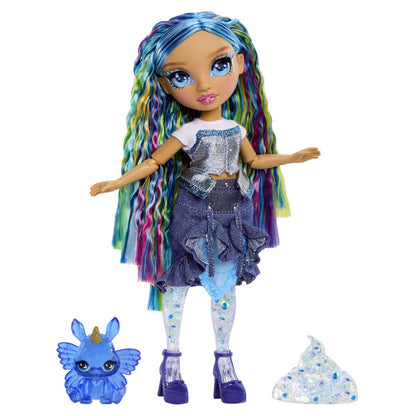 Rainbow High Panenka se slizem a třpytkami - Skyler (blue)