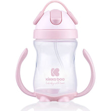 KikkaBoo Hrnek se silikonovým brčkem 300 ml 12m+ Pink