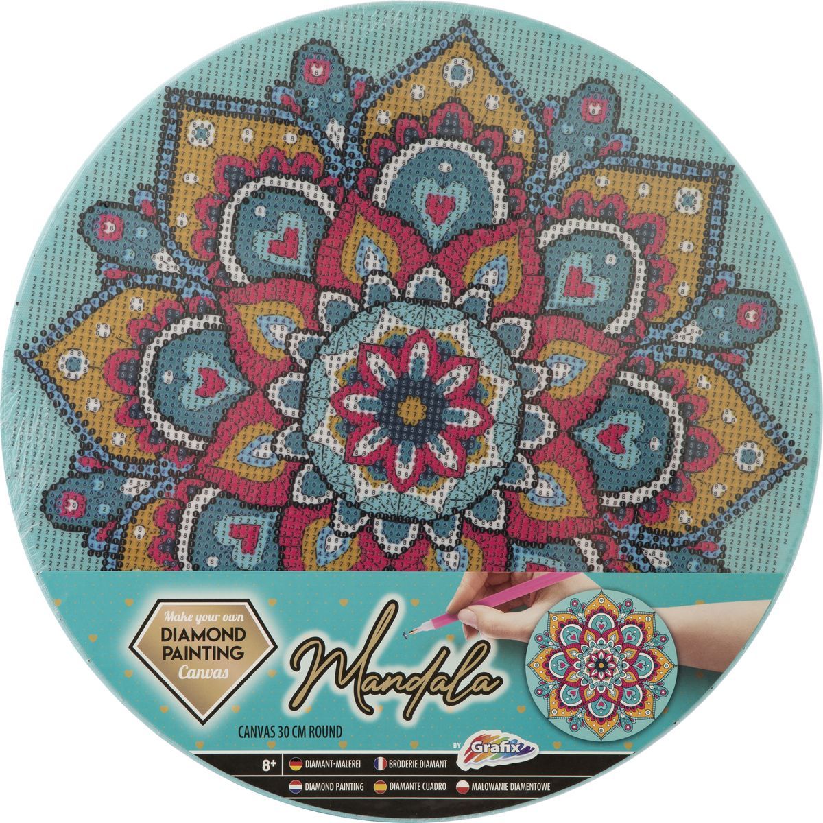 Alltoys Malování pomocí kamínků Diamond Painting Mandala zelená