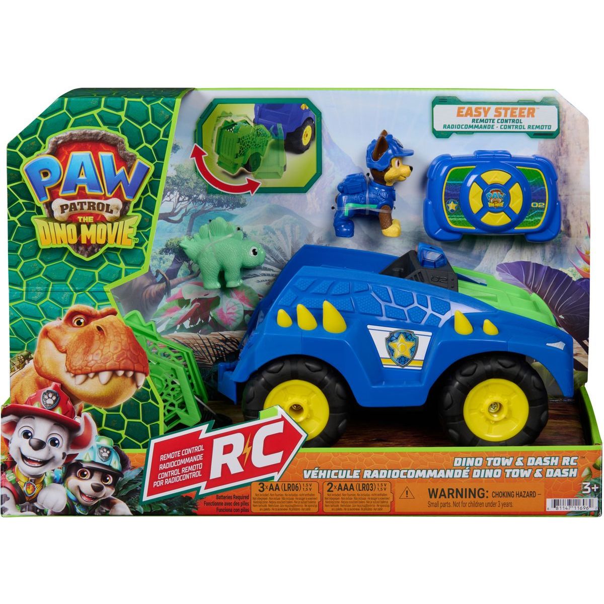 Spin Master Tlapková patrola Dino RC auto s vozíkem Chase