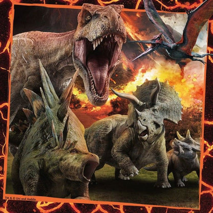 Ravensburger Puzzle Premium Jurský svět Zánik říše 3 x 49 dílků