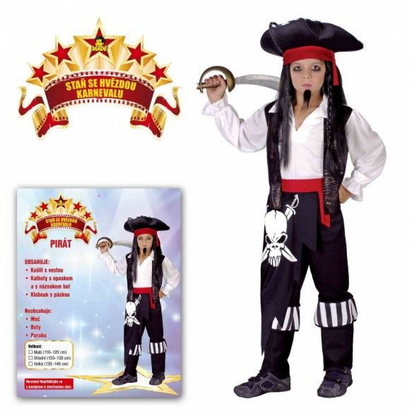 Made Dětský kostým Pirát pro chlapce 110 - 120 cm
