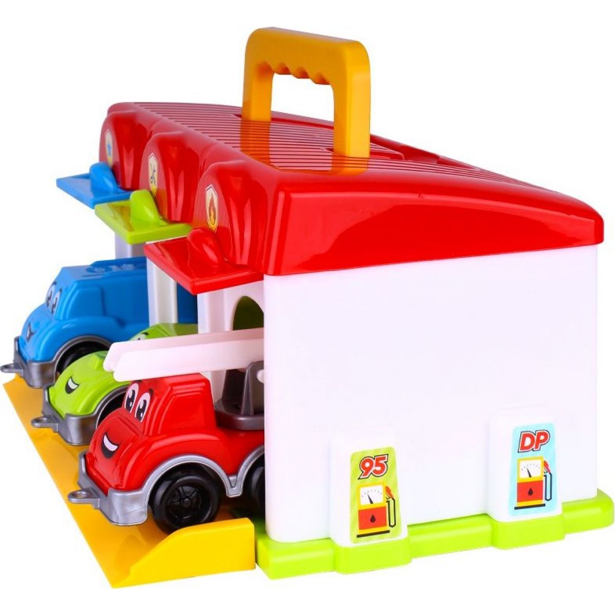 Teddies Garáž s autíčky 3 kusy a doplňky