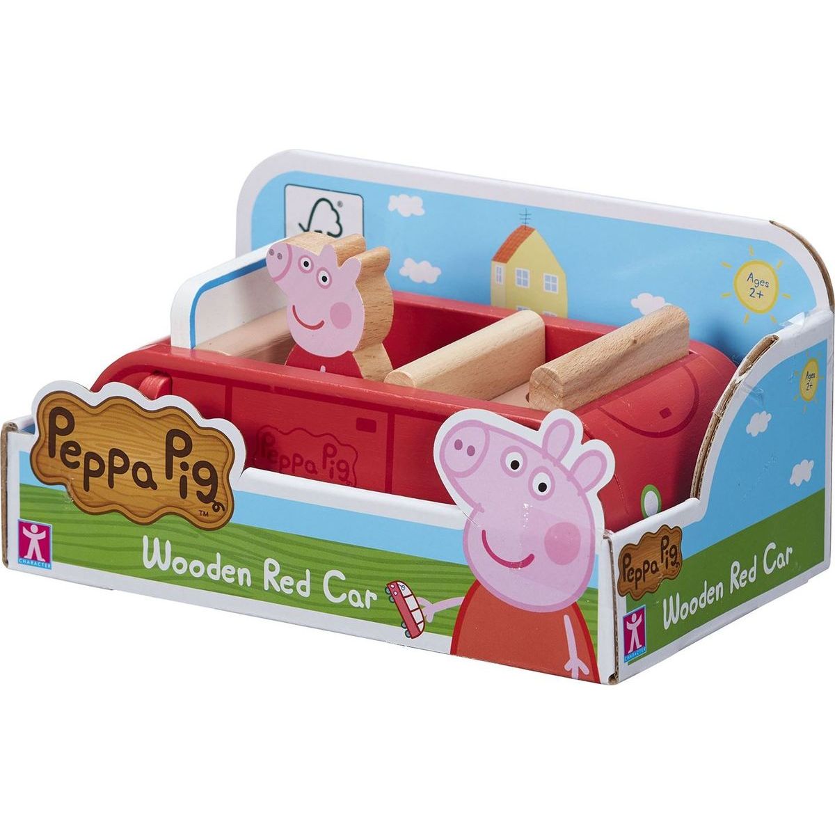 Peppa Pig dřevěné rodinné auto a figurka Peppa