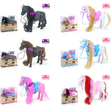 Alltoys Koník s hřebínkem - bílý kůň - růžové sedlo
