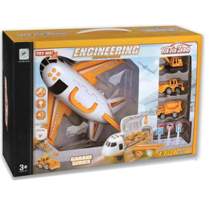 Alltoys Dopravní letadlo s nákladním prostorem a 3 autíčka 1 : 64