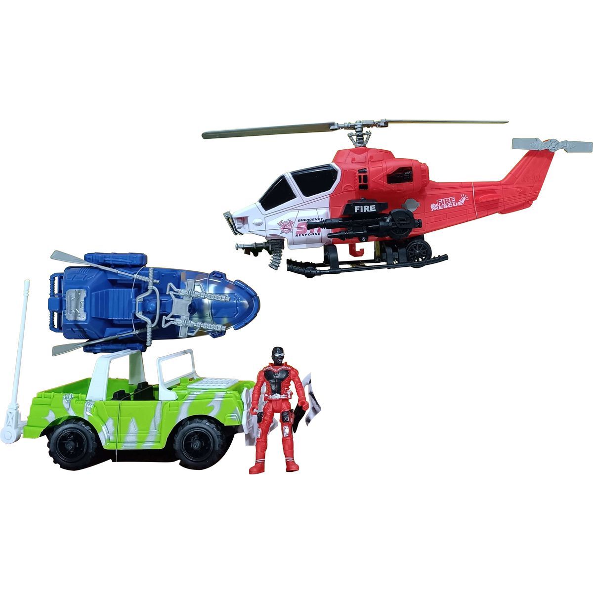Wiky Záchrana zvířat sada s helikoptérou 39 cm
