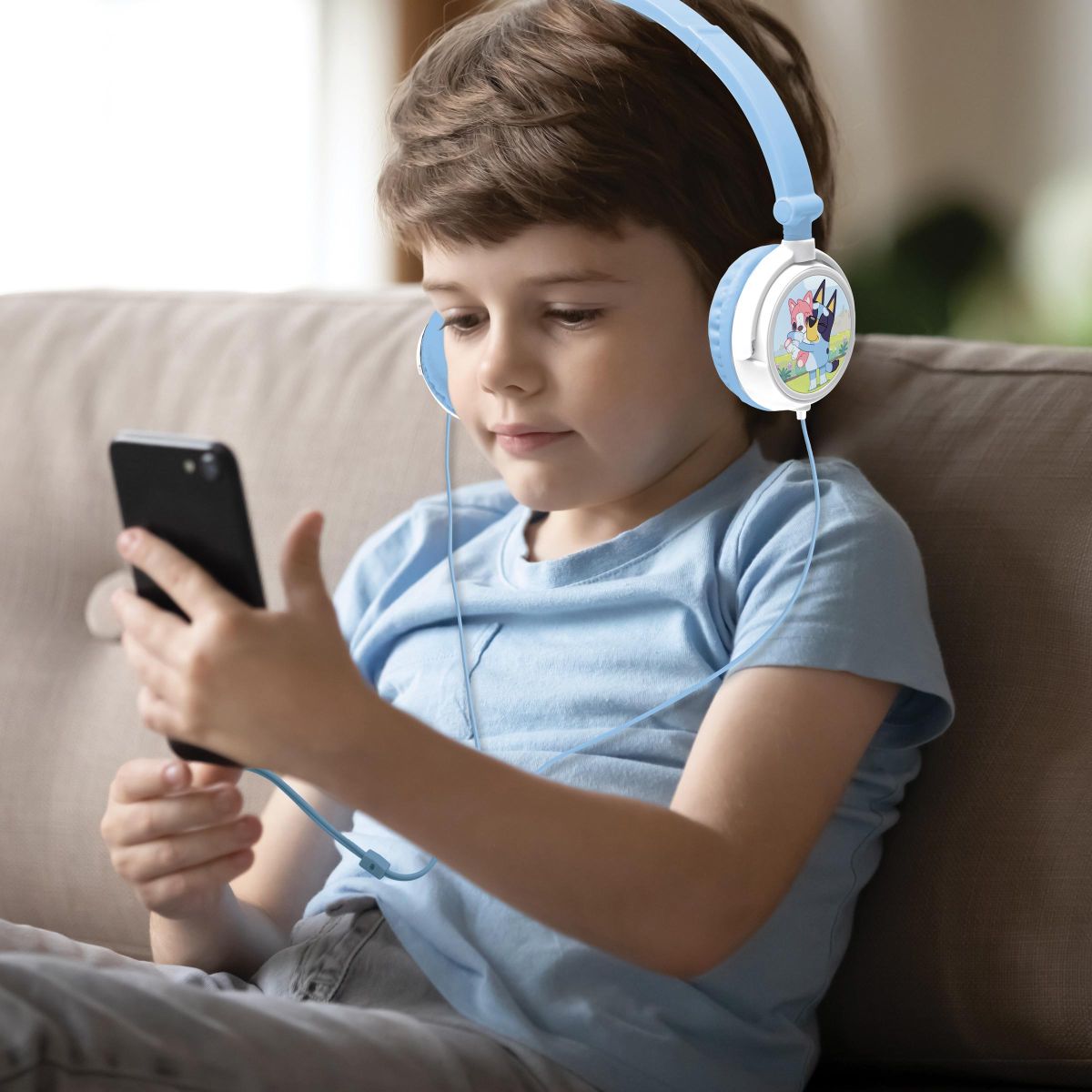 Lexibook Skládací drátová sluchátka Bluey s limitem hlasitosti