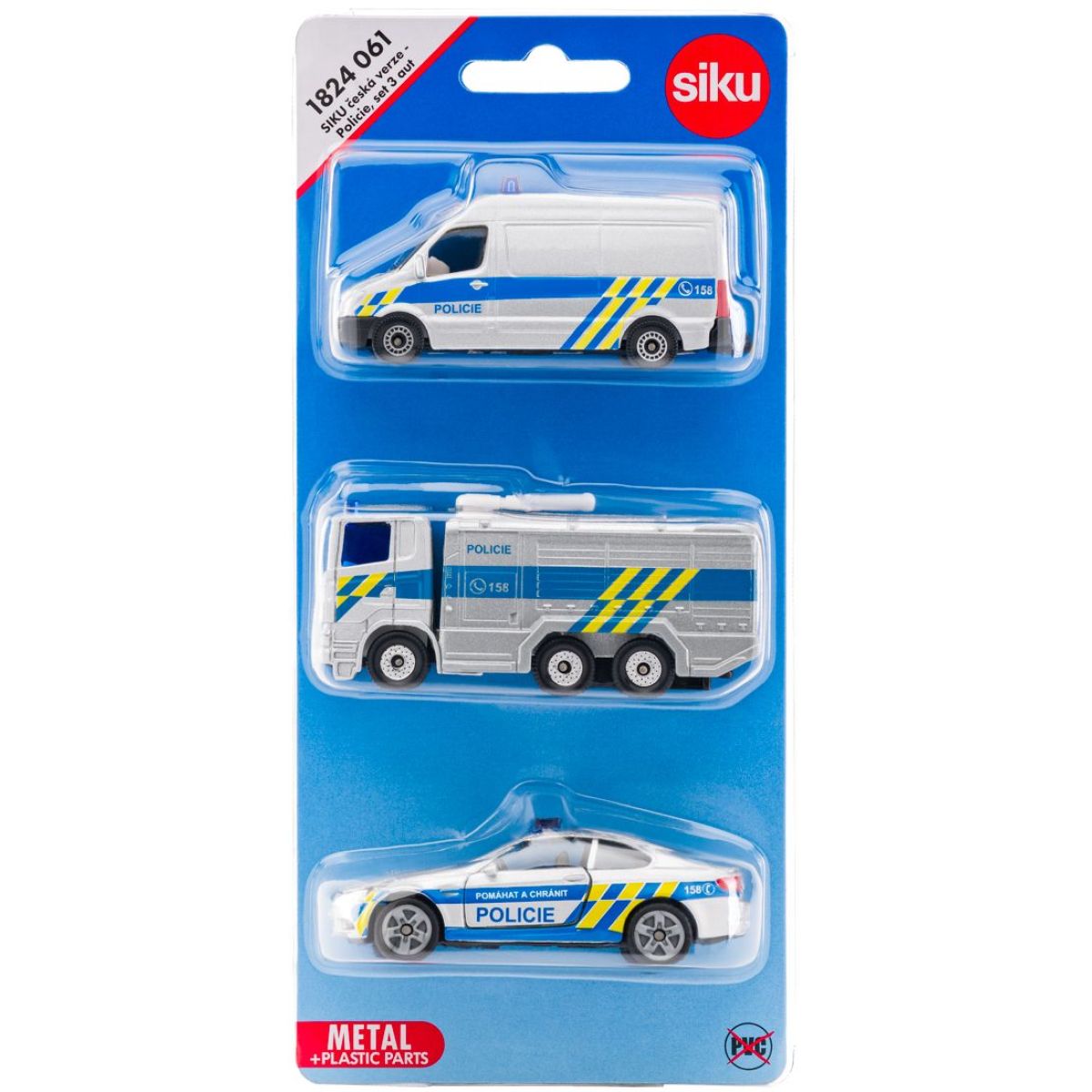 Siku 1043182406100 česká verze Set policejní sada 3 aut