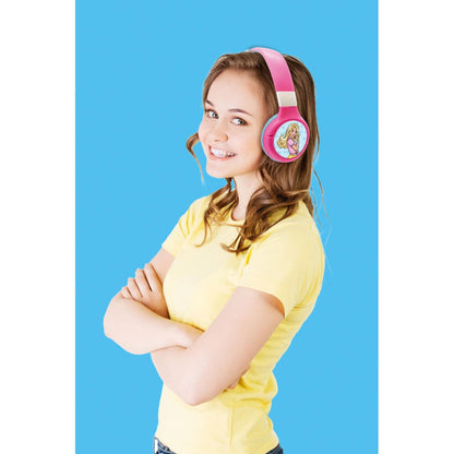 Lexibook 2v1 bluetooth skládací sluchátka Barbie s limitem hlasitosti