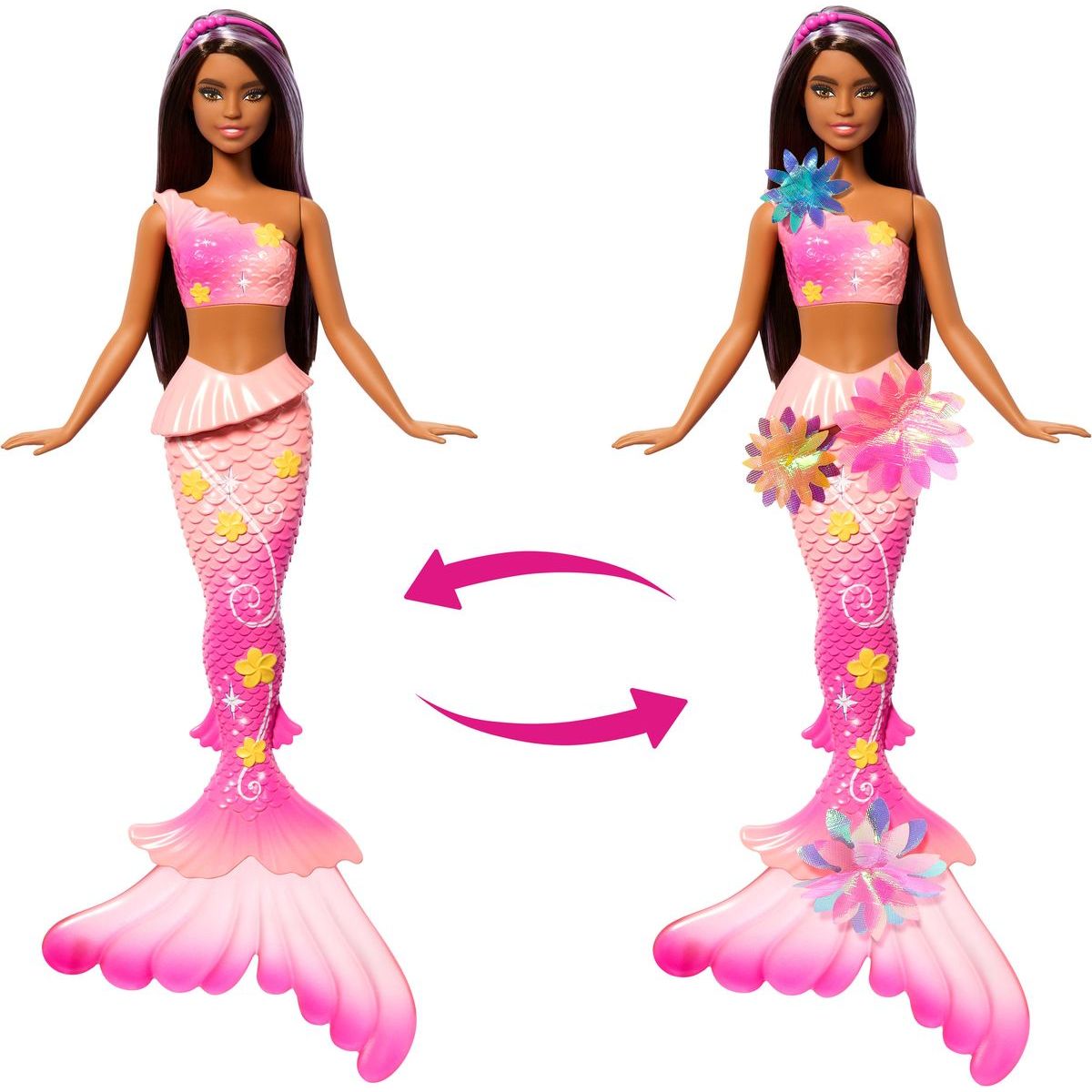 Barbie Kouzelná květinová mořská panna - tmavovláska