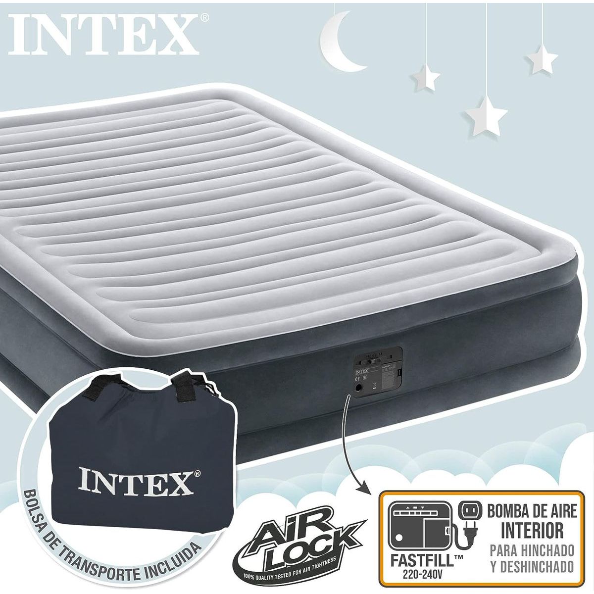 Intex 67768NDINT Nafukovací postel Dura-Beam Full 137 x 191 x 33 cm