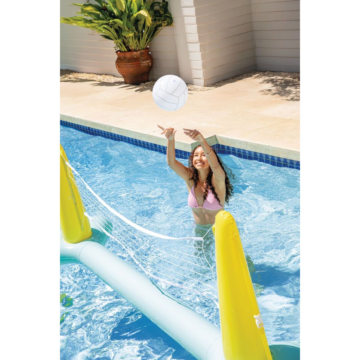 Intex 56508 Volejbalová sada se sítí  239 x 64 x 91 cm modro-žlutá
