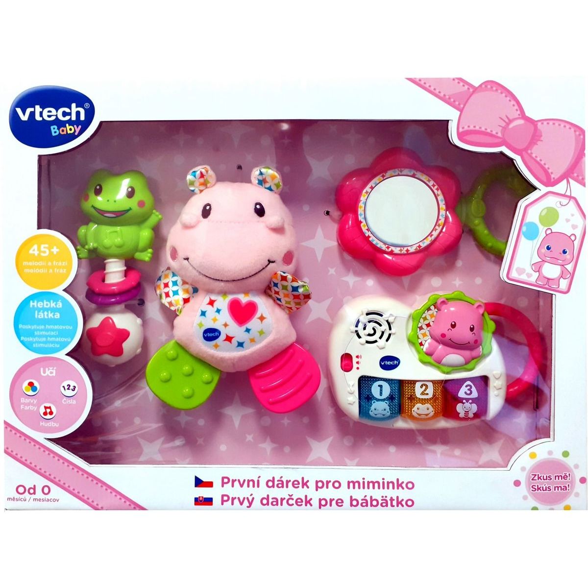 Vtech První dárek pro miminko růžový  CZ